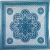 Toalla grande india fractal azul 8 puntos 240 x 210 cm