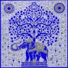 Toalla grande con diseño de elefante indio y árbol de la vida, 240 x 210 cm