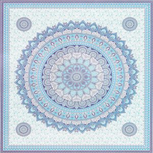 Toalla grande con capas de mandala indio, 240 x 210 cm