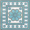 Toalla cuadrada grande con diseño de mandala indio y flores, 240 x 210 cm