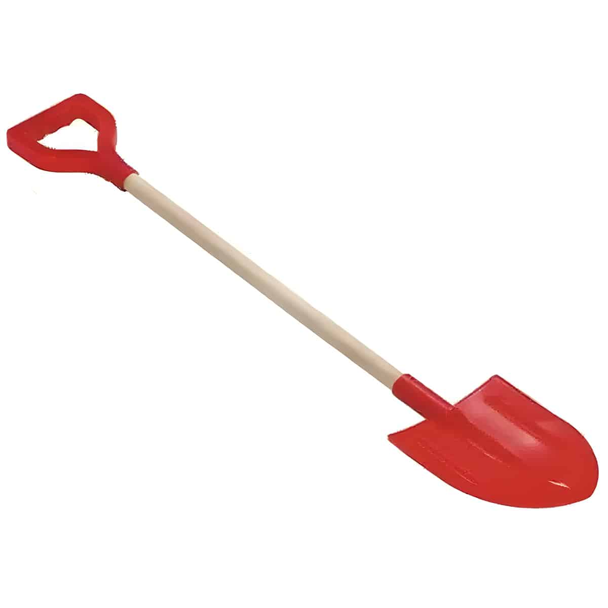 Pala Grande de Madera y Plástico para Playa Roja