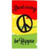 Toalla de playa de microfibra Don't Worry, Be Hippie