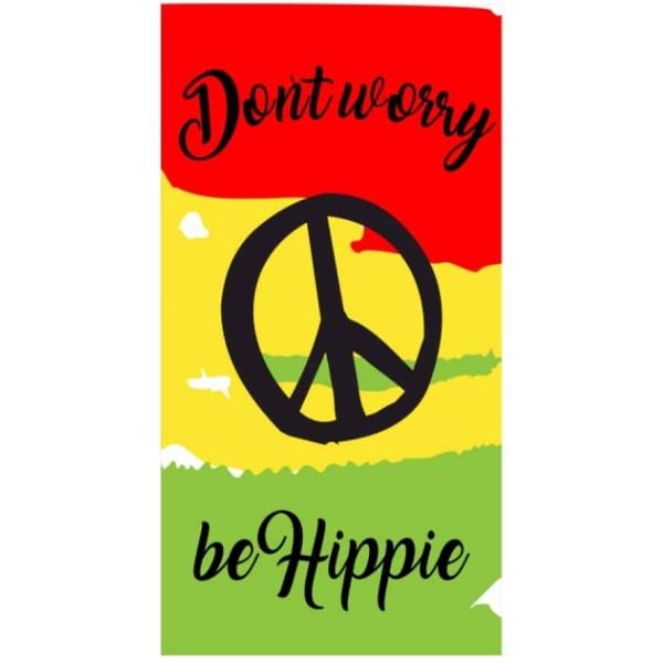 Toalla de playa de microfibra Don't Worry, Be Hippie