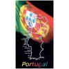 Toalla de playa de microfibra con bandera de mapa de Portugal, color negro