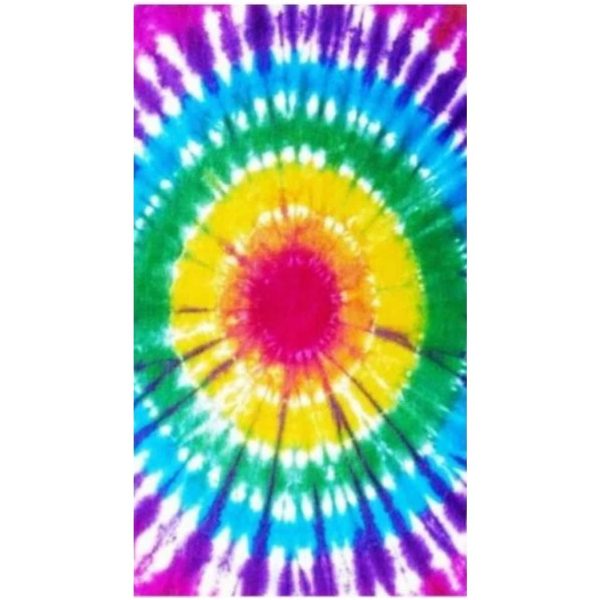 Toalla de playa de microfibra Tie-Dye multicolor