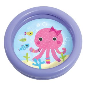 Piscina Hinchable 2 Aros Fondo con Muñecas Intex 59409 Pulpo Lila