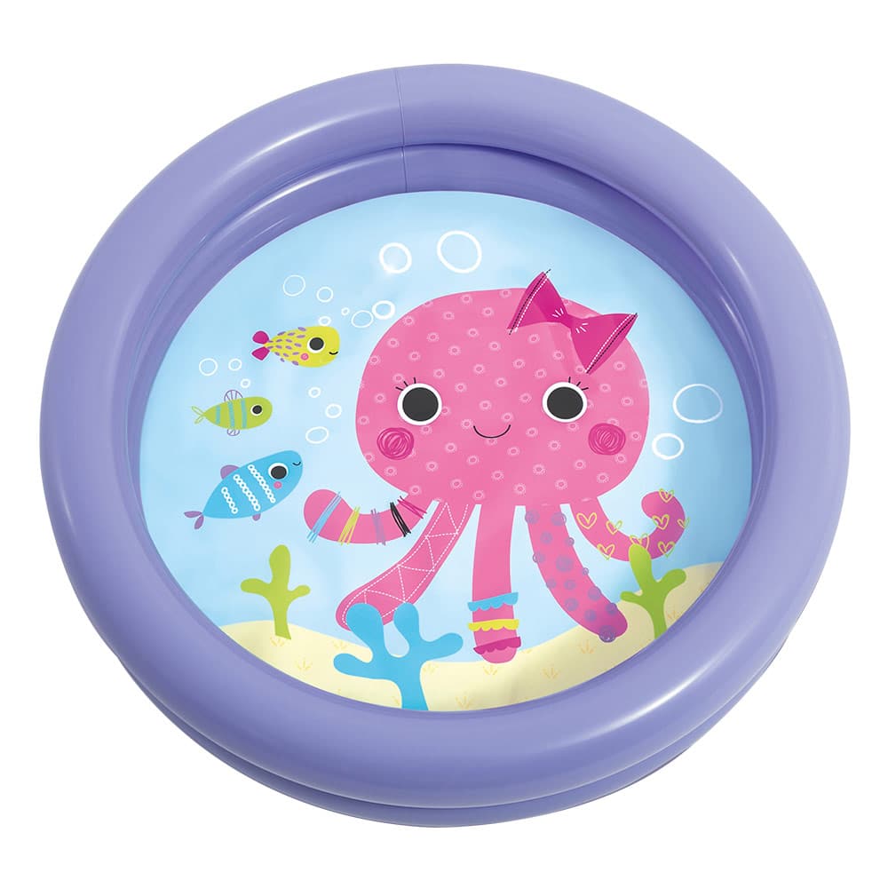 Piscina Hinchable 2 Aros Fondo con Muñecas Intex 59409 Pulpo Lila