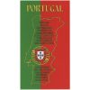 Toalla de playa de microfibra Anthem Bandera de Portugal Mapa
