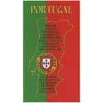 Toalla de playa de microfibra Anthem Bandera de Portugal Mapa