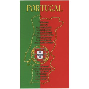 Toalla de playa de microfibra Anthem Bandera de Portugal Mapa