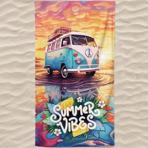Toalla de playa de microfibra VW Combi Summer Vibes