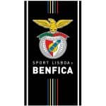 Toalla de playa de microfibra con licencia Sport Lisboa e Benfica negro con rayas de colores
