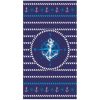 Toalla de playa de microfibra Compass Rose, ancla, cuerdas