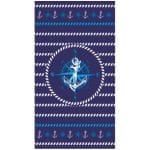 Toalla de playa de microfibra Compass Rose, ancla, cuerdas