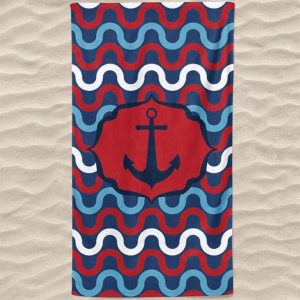 Toalla de playa de microfibra Anchor Waves