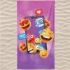 Toalla de playa de microfibra Smartphone Emojis rosa