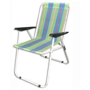 Silla de nailon con muelles y reposabrazos