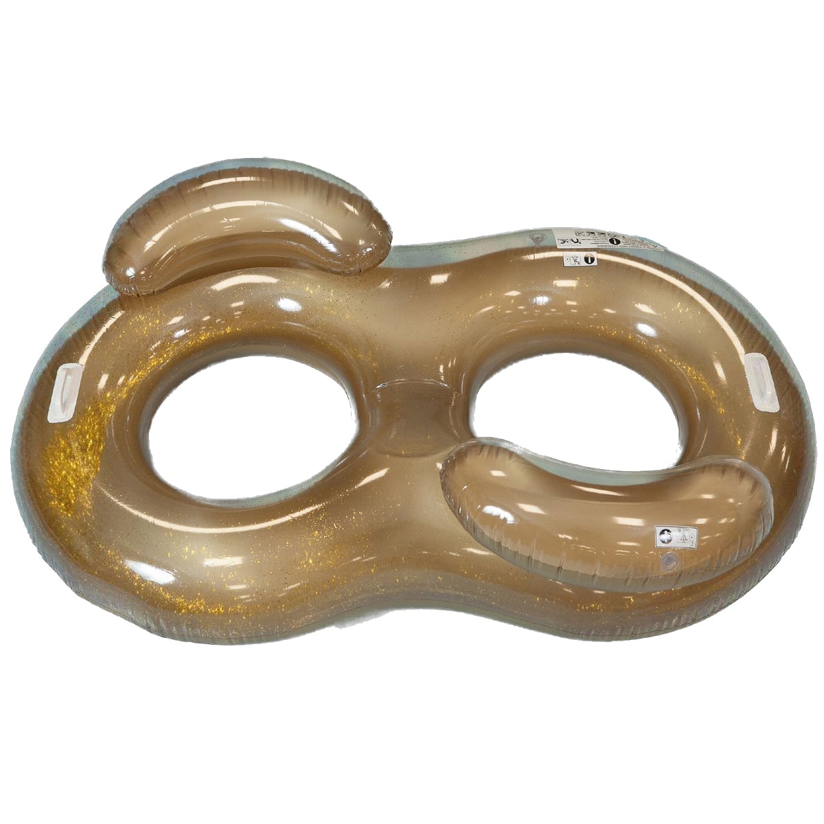 Flotador Hinchable Aremar Doble Glitter 60027 Dorado