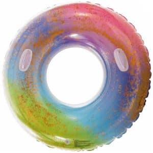 Flotador Hinchable Grande Multicolor con Purpurina y Asas Aremar 60089