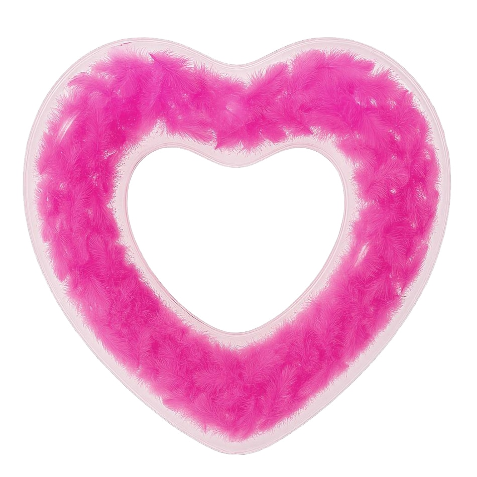 Flotador Inflable Corazón con Plumas Aremar #60086 #60087 #60088 Rosa Fuerte