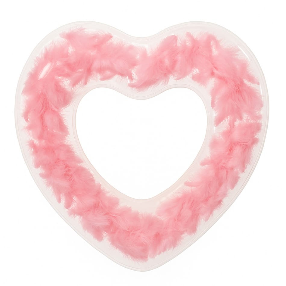 Flotador Inflable Corazón con Plumas Aremar #60086 #60087 #60088 Rosa Claro