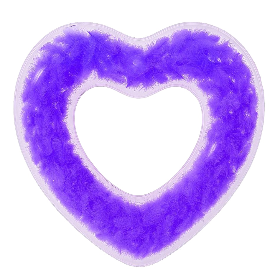 Flotador Hinchable Corazón con Plumas Aremar #60086 #60087 #60088 Morado