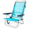 Silla de playa reclinable de aluminio Elsa turquesa para tumbarse Solmar 15469