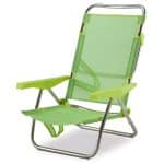 Silla de playa reclinable de aluminio Elsa verde claro para dormir Solmar 15470
