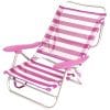 Sillón reclinable de aluminio Vanessa Stripes hasta la hora de dormir Solmar 15298 Rosa