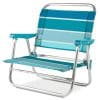 Silla de Playa Baja de Aluminio Reforzado Alexa Rayas Costa Azul Solmar 15476