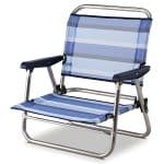 Silla de Playa Baja de Aluminio Reforzado Alexa Rayas Santorini Solmar 15474