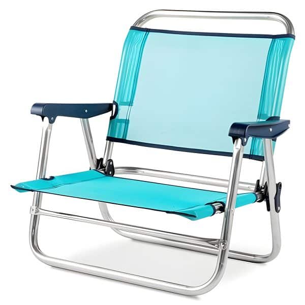 Silla de Playa Baja de Aluminio Reforzado Alexa Turquesa Solmar 15473