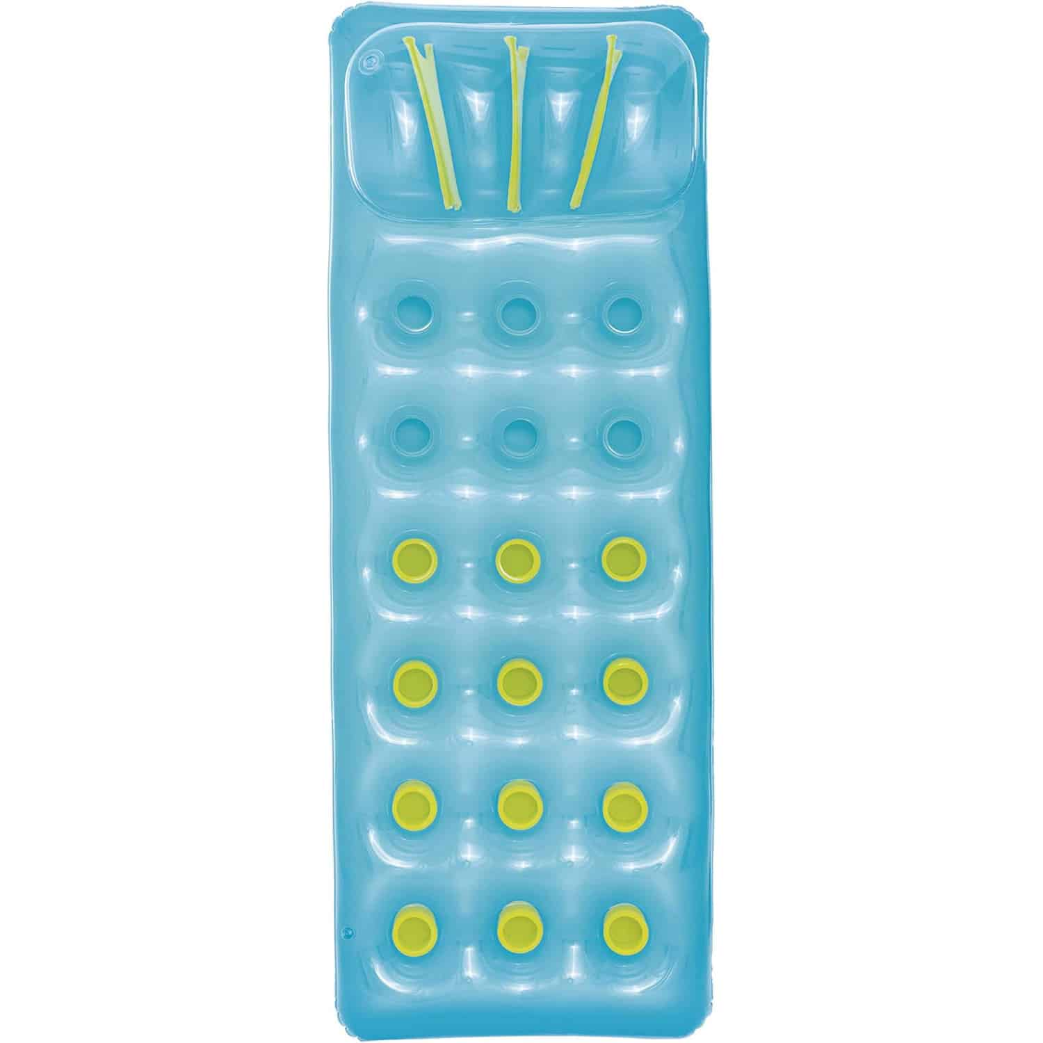 Colchón Hinchable de Tazas de Colores con Cojín Bestway 43015 Azul