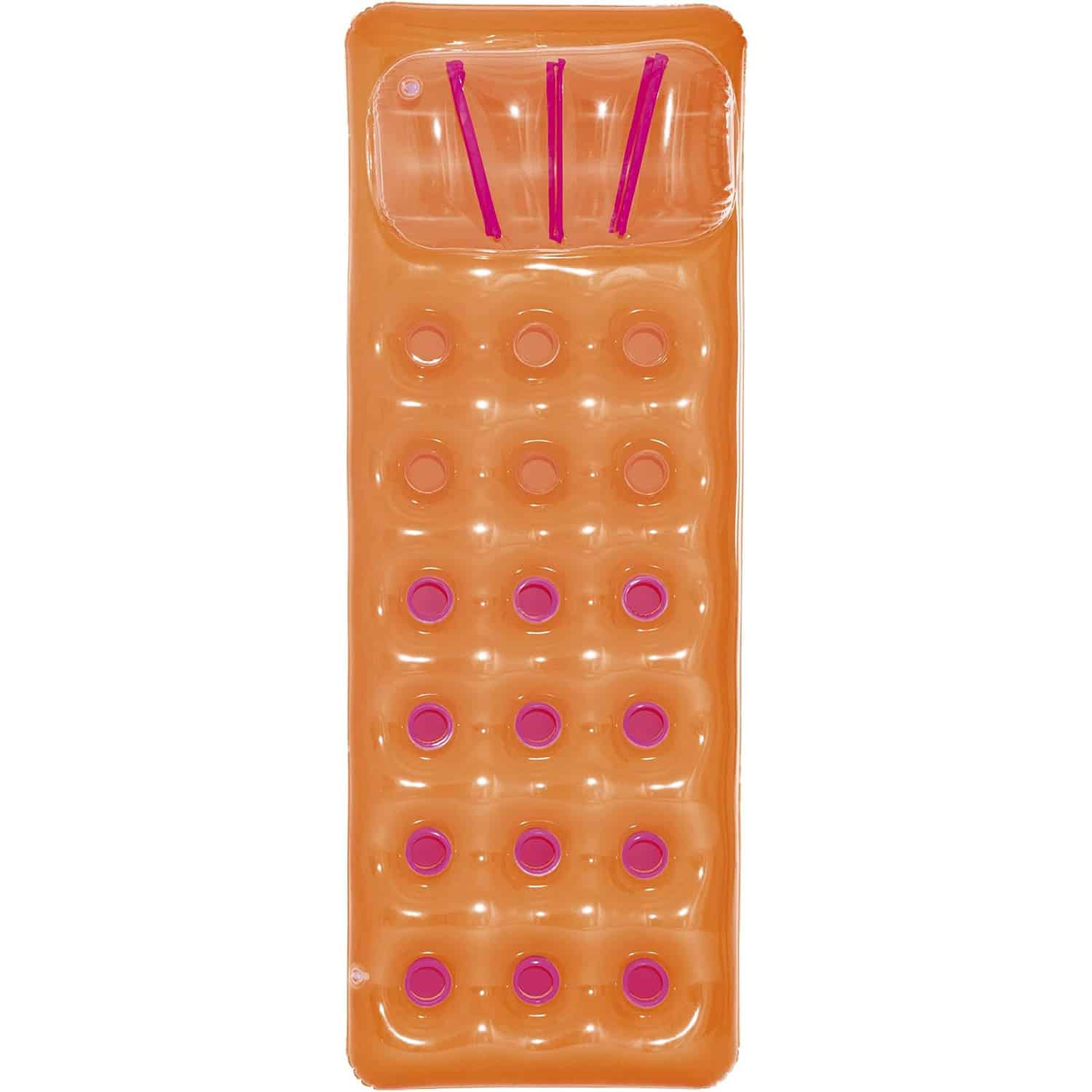Colchón Hinchable de Tazas de Colores con Cojín Bestway 43015 Naranja