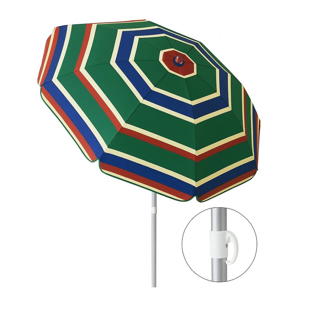 Sombrilla Poliester 1,80m Mojácar Rayas Multicolor 3