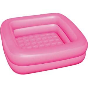 Bestway 51116 Piscina Hinchable Cuadrada 2 Aros Rosa