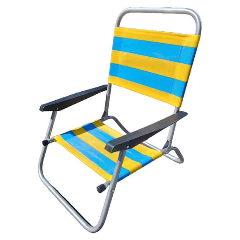 Silla Nylon Arena con Apoyabrazos Rayas Azul Amarillo