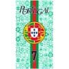 Toalla de Playa Microfibra Azulejos Escudo Bandera Portugal 7 Verde