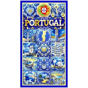 Toalla de playa de microfibra Colorful Azulejos Portugal