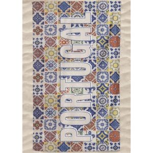 Toalla-Playa-Microfibra-Azulejo-Portugal-Letras-Blanco