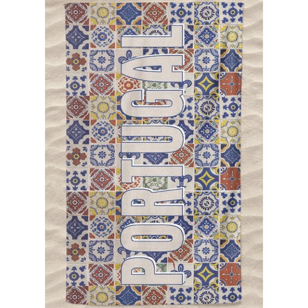 Toalla-Playa-Microfibra-Azulejo-Portugal-Letras-Blanco
