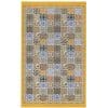 Toalla de Playa de Microfibra Azulejos Típicos Borde Amarillo
