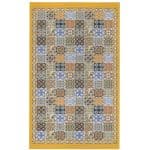 Toalla de Playa de Microfibra Azulejos Típicos Borde Amarillo