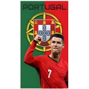 Toalla de playa de microfibra con bandera de Portugal de Cristiano Ronaldo