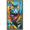 Toalla-de-playa-de-microfibra-gato-psicodélico