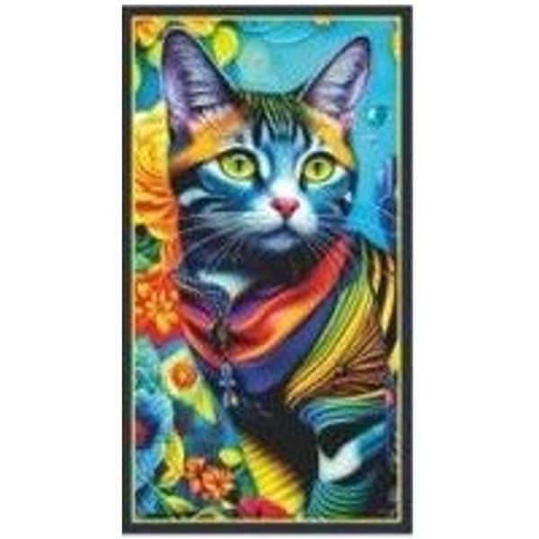 Toalla-de-playa-de-microfibra-gato-psicodélico