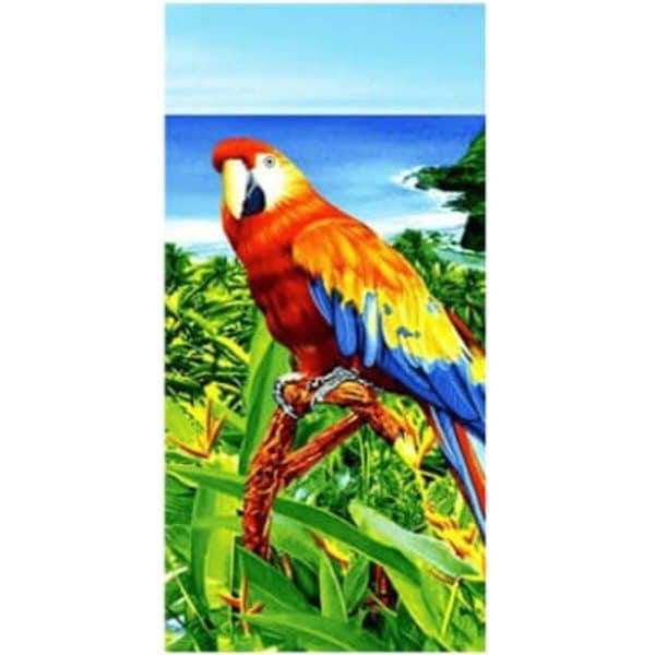 Toalla de playa de microfibra de loro
