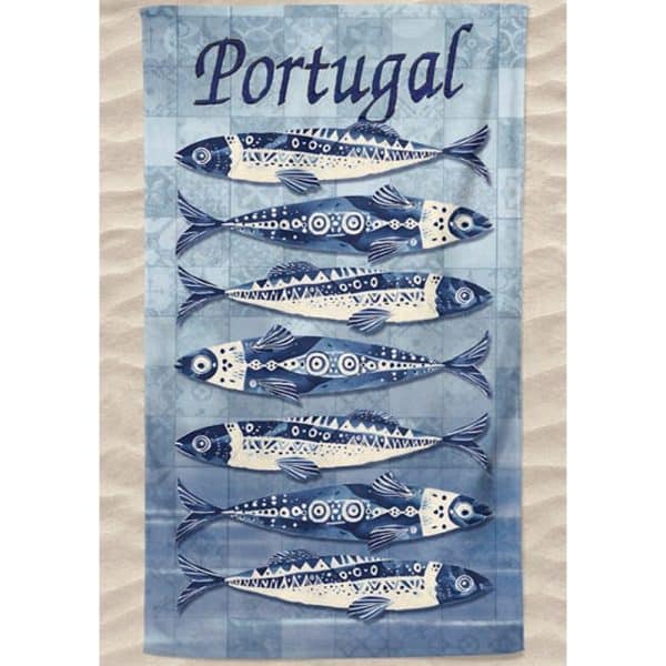 Toalla-Playa-Microfibra-Portugal-Sardinhas-Tile-Portugal-Azul