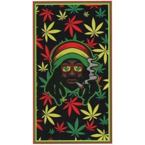 Toalla de playa Rastafari de microfibra Hojas de Cannabis