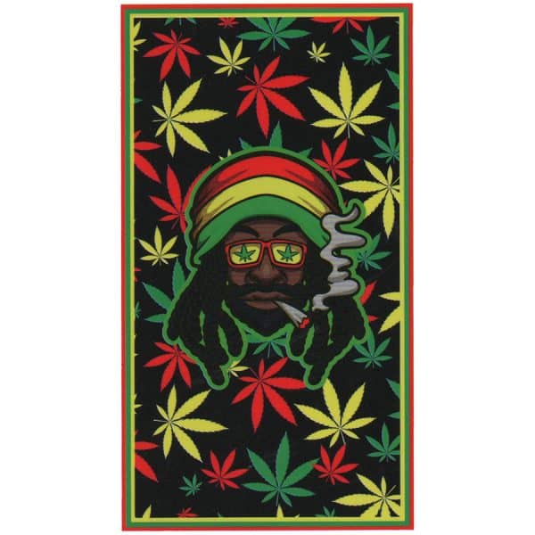 Toalla de playa Rastafari de microfibra Hojas de Cannabis